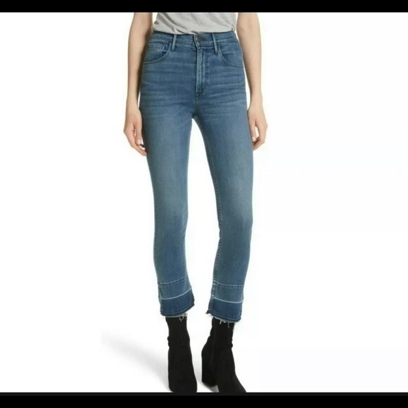 3X1 N.Y.C Womens Blue Released Hem High Rise Denim Straight Leg Jeans size 28 - Picture 1 of 7